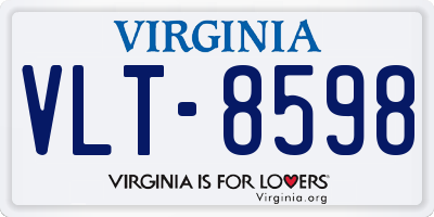 VA license plate VLT8598