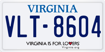 VA license plate VLT8604
