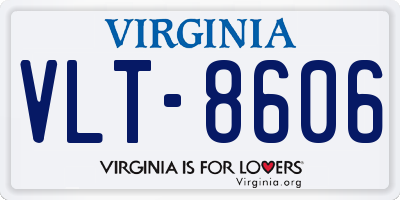 VA license plate VLT8606