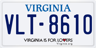 VA license plate VLT8610
