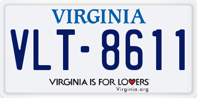 VA license plate VLT8611