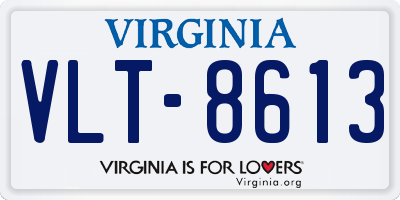 VA license plate VLT8613