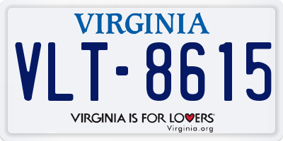 VA license plate VLT8615