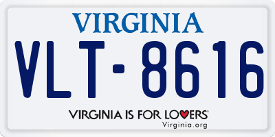 VA license plate VLT8616