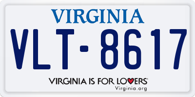 VA license plate VLT8617