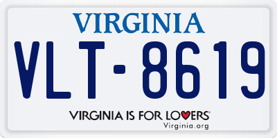 VA license plate VLT8619