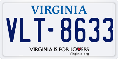VA license plate VLT8633
