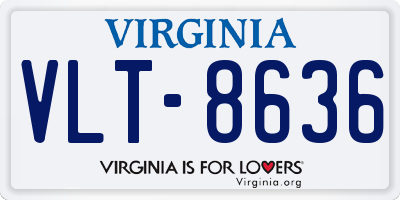 VA license plate VLT8636