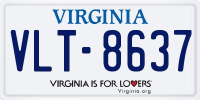 VA license plate VLT8637