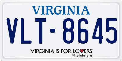 VA license plate VLT8645