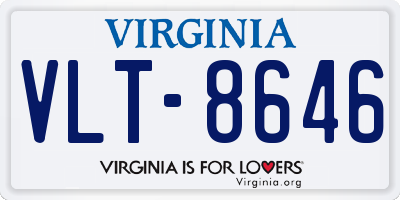 VA license plate VLT8646