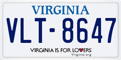 VA license plate VLT8647