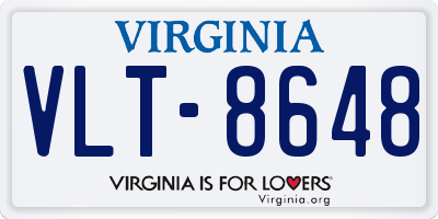 VA license plate VLT8648