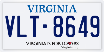 VA license plate VLT8649