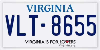 VA license plate VLT8655