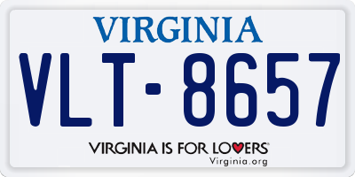 VA license plate VLT8657