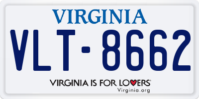 VA license plate VLT8662
