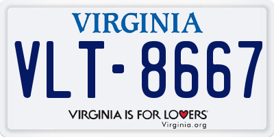 VA license plate VLT8667
