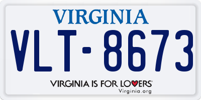 VA license plate VLT8673