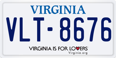 VA license plate VLT8676