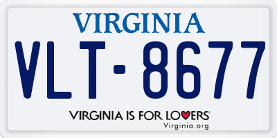 VA license plate VLT8677