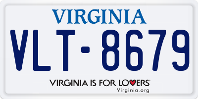 VA license plate VLT8679