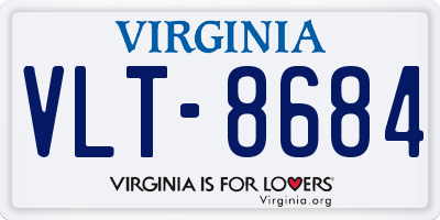 VA license plate VLT8684