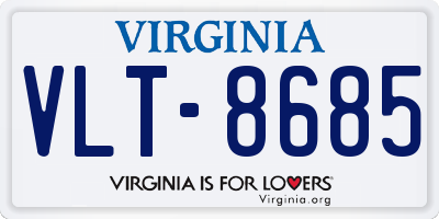 VA license plate VLT8685