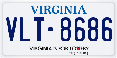 VA license plate VLT8686