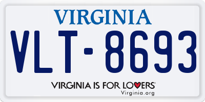 VA license plate VLT8693