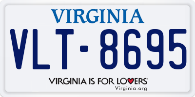 VA license plate VLT8695