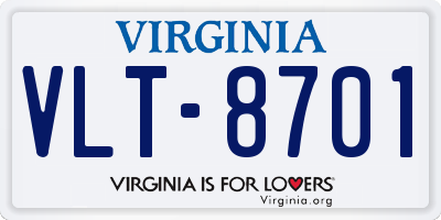 VA license plate VLT8701