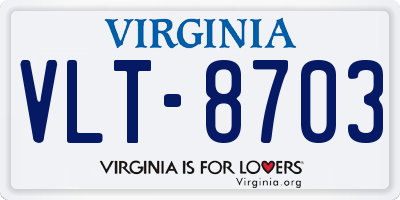 VA license plate VLT8703