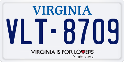 VA license plate VLT8709