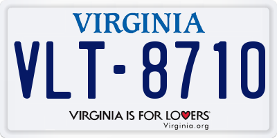 VA license plate VLT8710