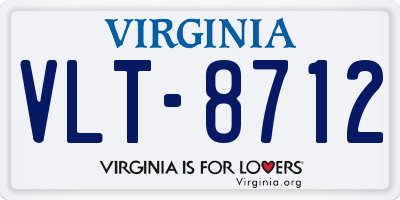 VA license plate VLT8712