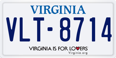 VA license plate VLT8714