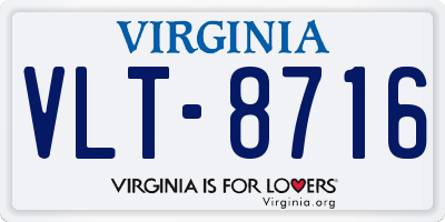 VA license plate VLT8716