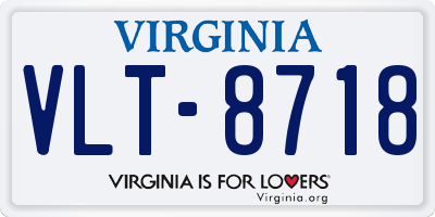 VA license plate VLT8718