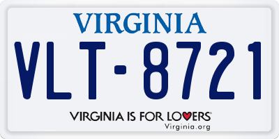 VA license plate VLT8721