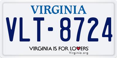VA license plate VLT8724