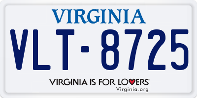 VA license plate VLT8725