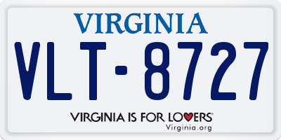 VA license plate VLT8727