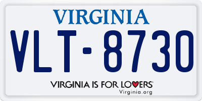 VA license plate VLT8730