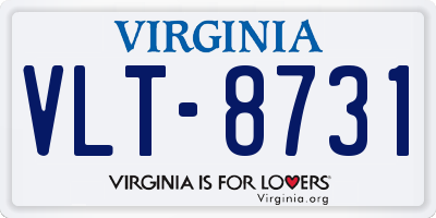 VA license plate VLT8731