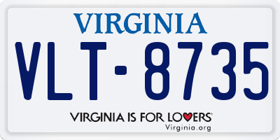 VA license plate VLT8735