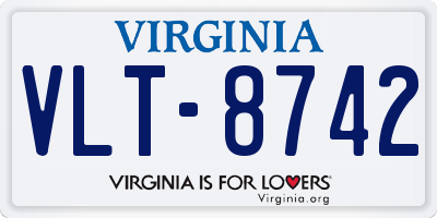 VA license plate VLT8742