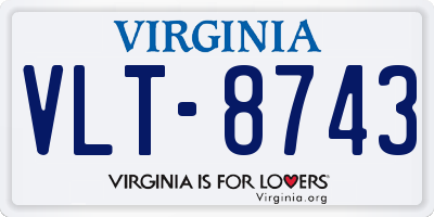 VA license plate VLT8743