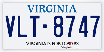 VA license plate VLT8747