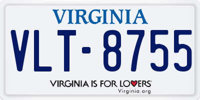 VA license plate VLT8755